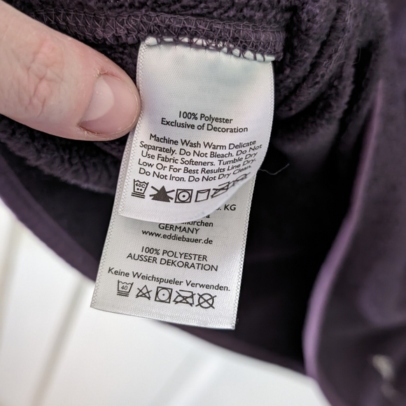 Eddie Bauer Jacket Women Medium Purple Fleece Basic Outdoor Hike Work XL - Picture 6 of 11